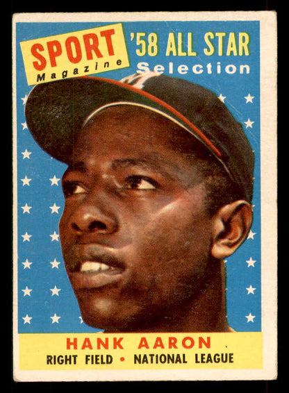 1958 Topps Baseball #488 Hank Aaron A.S. Braves GD-VG 565913
