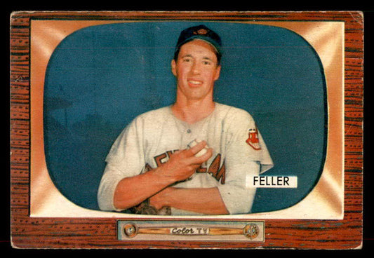 1955 Bowman Baseball #134 Bob Feller Indians VG-EX 565924