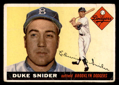 1955 Topps Baseball #210 Duke Snider Dodgers GD-VG 565933