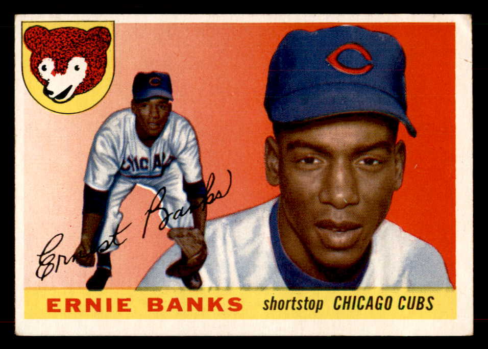 1955 Topps Baseball # 28 Ernie Banks Cubs VG 565937