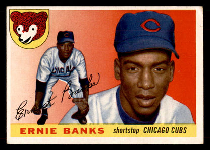 1955 Topps Baseball # 28 Ernie Banks Cubs VG 565937