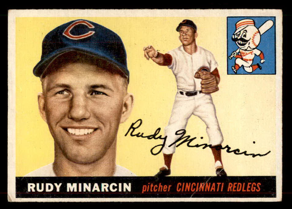 1955 Topps Baseball #174 Rudy Minarcin Reds VG-EX 565941