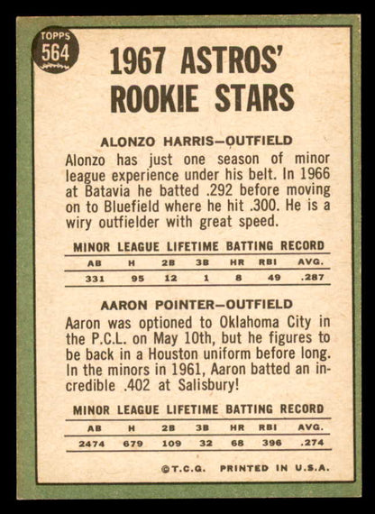 1967 Topps Baseball #564 Alonzo Harris Astros EX+/EX-MT 566037