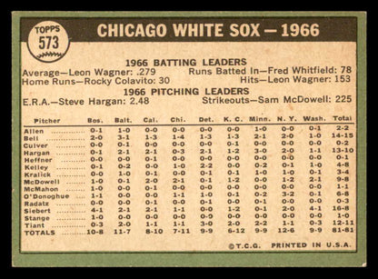1967 Topps Baseball #573 Chicago White Sox Team EX-MT 566059