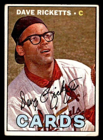 1967 Topps Baseball #589 Dave Ricketts Cardinals VG 566102