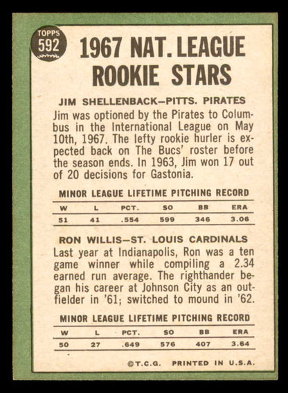 1967 Topps Baseball #592 Ron Willis Cardinals EX-MT 566111
