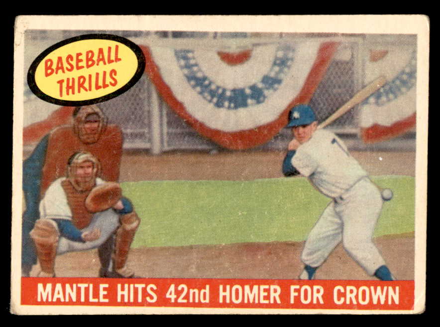 1959 Topps Baseball #461 Mickey Mantle IA Yankees VG-EX 566168