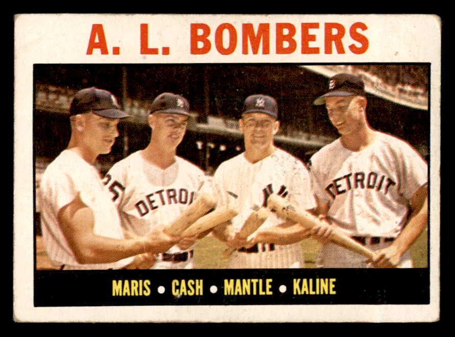 1964 Topps Baseball #331 Mickey Mantle Al Kaline Roger Maris Good ink back 566169