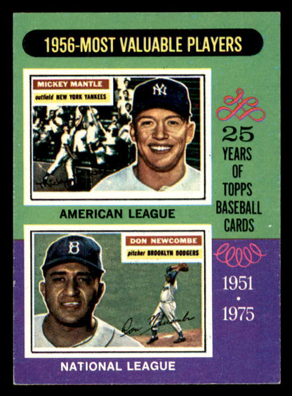 1975 Topps Baseball #194 Mickey Mantle Don Newcombe EX-MT 566175