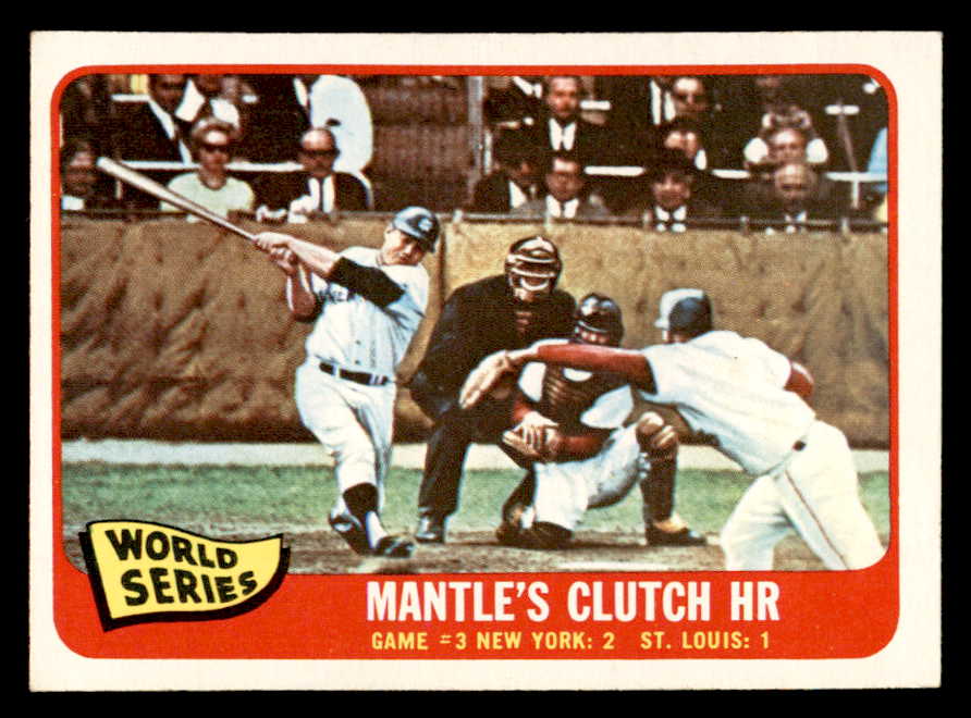 1965 Topps Baseball #134 World Series Game 3 Mickey Mantle EX-MT 566178