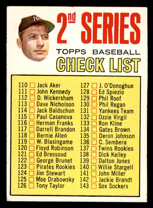 1967 Topps Baseball #103 Checklist 2 Mickey Mantle EX-MT 566179