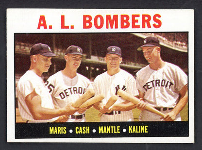 1964 Topps Baseball #331 Mickey Mantle Al Kaline Roger Maris EX-MT 566187