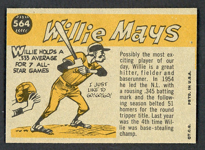 1960 Topps Baseball #564 Willie Mays A.S. Giants NR-MT 566191