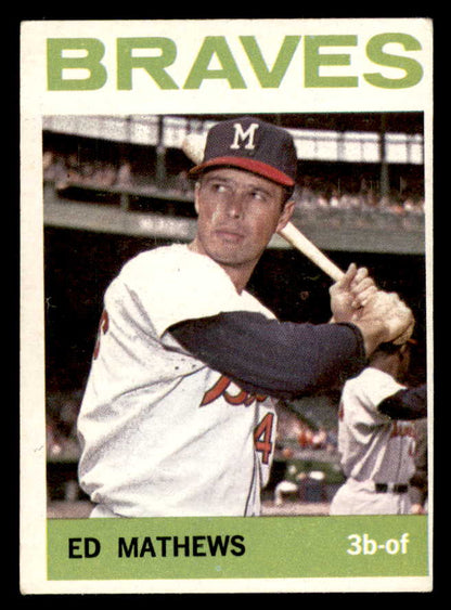 1964 Topps Baseball # 35 Eddie Mathews Braves EX-MT 566195
