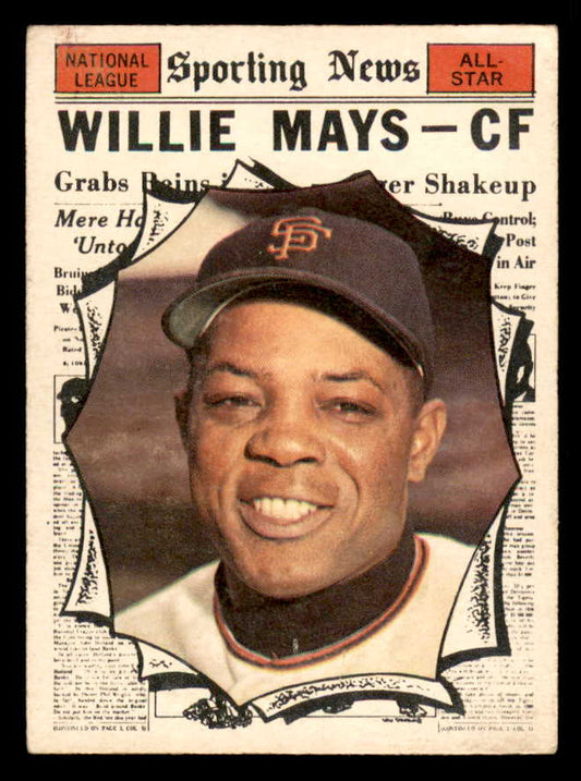 1961 Topps Baseball #579 Willie Mays A.S. Giants VG 566198