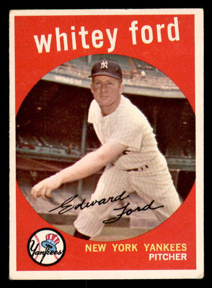 1959 Topps Baseball #430 Whitey Ford Yankees Good 566202
