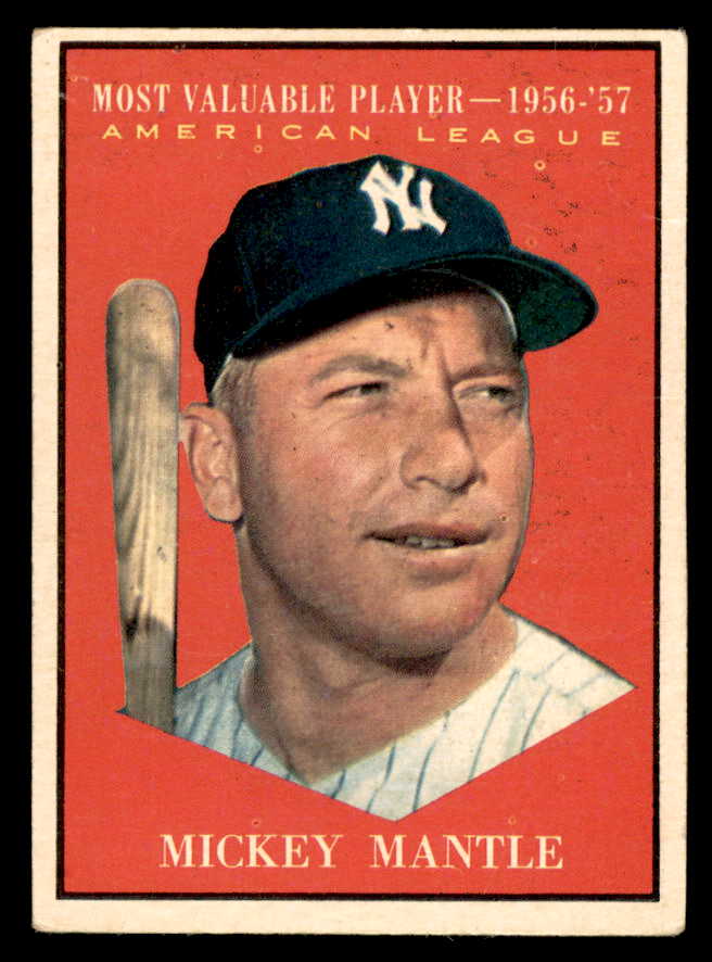 1961 Topps Baseball #475 Mickey Mantle MVP Yankees VG 566208
