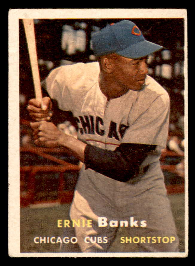 1957 Topps Baseball #055 Ernie Banks Cubs VG-EX 566249