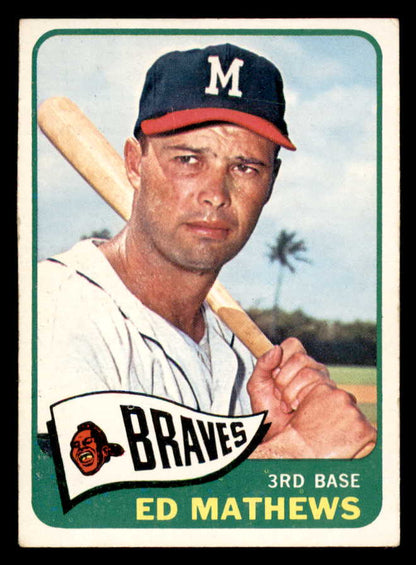 1965 Topps Baseball #500 Eddie Mathews Braves VG-EX 566276
