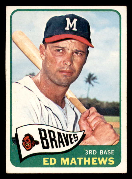1965 Topps Baseball #500 Eddie Mathews Braves VG-EX 566276