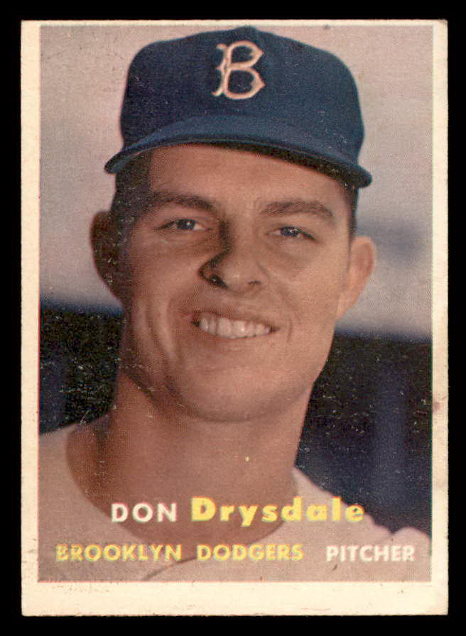 1957 Topps Baseball #18 Don Drysdale Dodgers VG-EX 566277