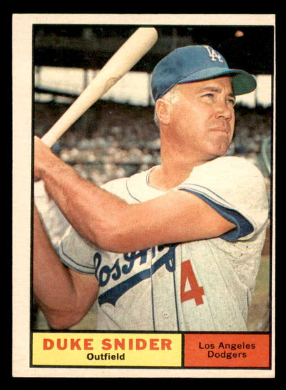 1961 Topps Baseball #443 Duke Snider Dodgers VG-EX 566280