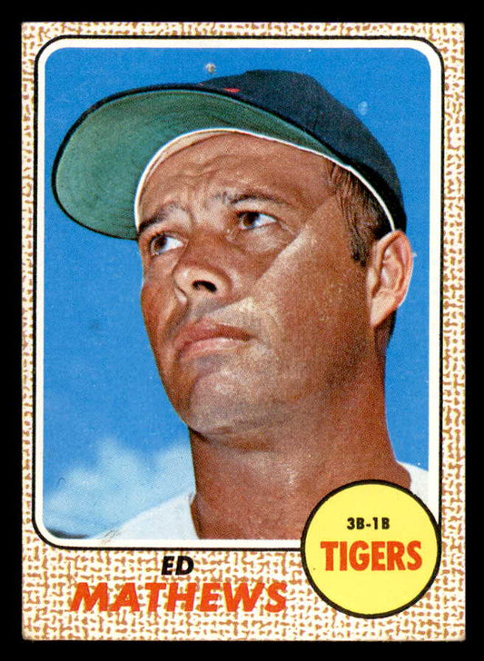 1968 Topps Baseball #058 Eddie Mathews Tigers EX 566283