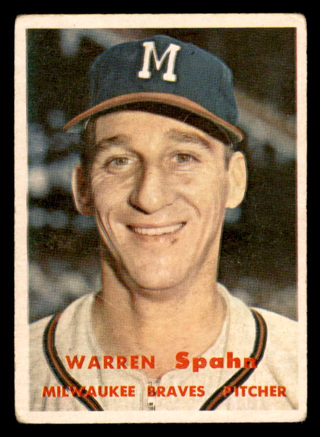 1957 Topps Baseball #90 Warren Spahn Braves VG 566286