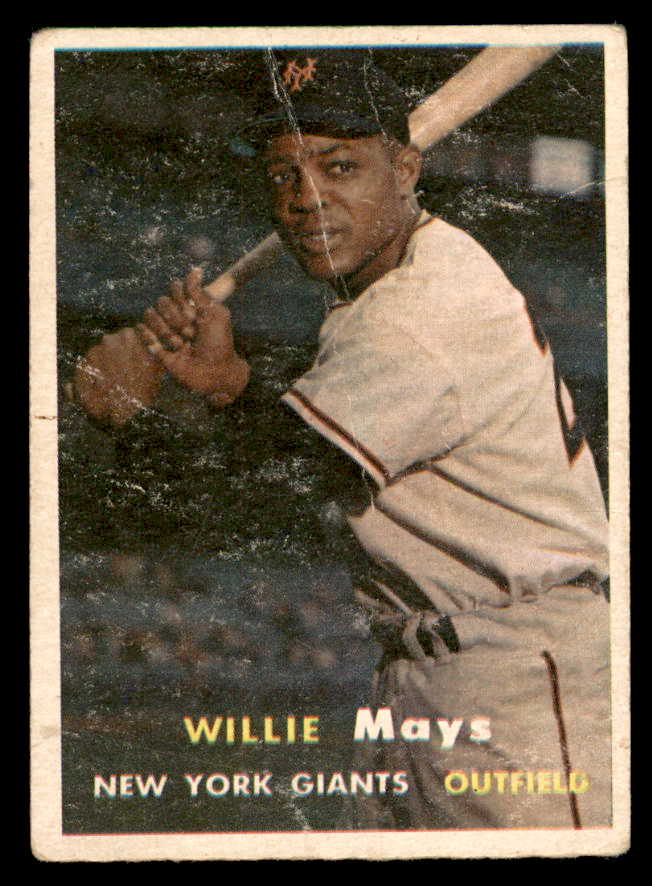 1957 Topps Baseball #10 Willie Mays Giants Good 566287