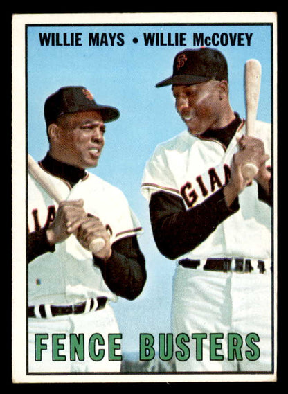 1967 Topps Baseball #423 Willie Mays Willie McCovey VG-EX 566292