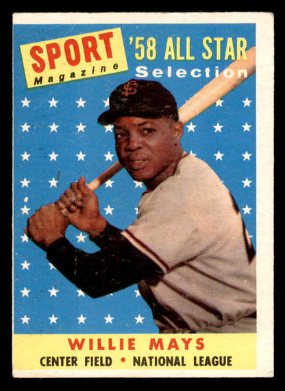 1958 Topps Baseball #486 Willie Mays A.S. Giants VG-EX 566302