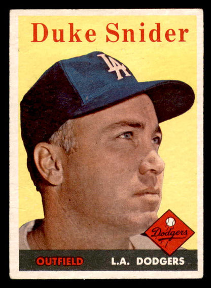 1958 Topps Baseball #88 Duke Snider Dodgers VG-EX 566304