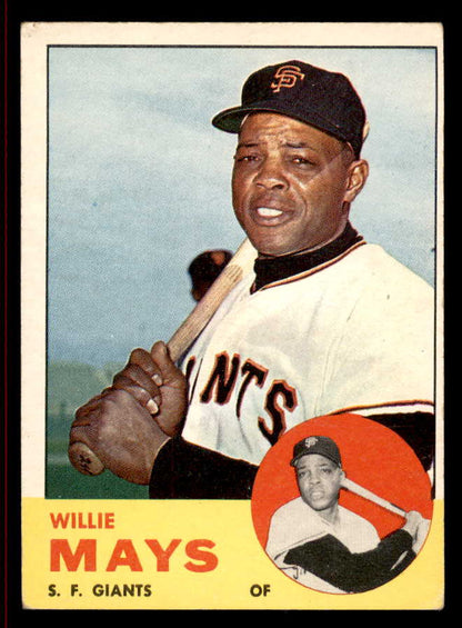 1963 Topps Baseball #300 Willie Mays Giants VG-EX 566310