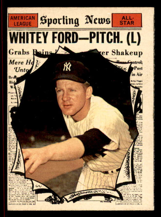 1961 Topps Baseball #586 Whitey Ford A.S. Yankees VG-EX 566311