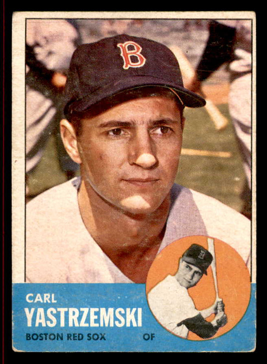 1963 Topps Baseball #115 Carl Yastrzemski Red Sox VG 566325