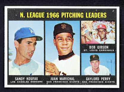 1967 Topps Baseball #236 N.L. Win Leaders Sandy Koufax EX-MT 566329