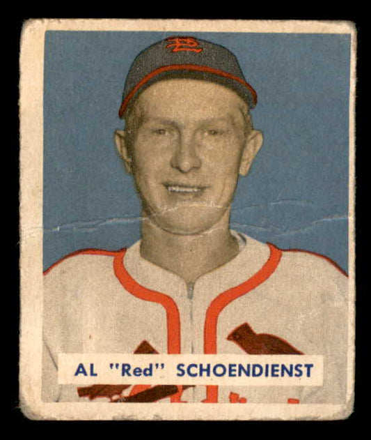 1949 Bowman Baseball #111 Red Schoendienst Cardinals Good 566340