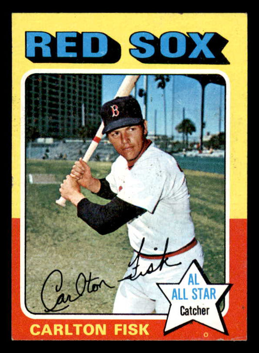 1975 Topps Mini Baseball #080 Carlton Fisk Red Sox NR-MT 566350