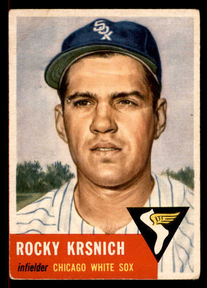 1953 Topps Baseball #229 Rocky Krsnich White Sox VG-EX 566354