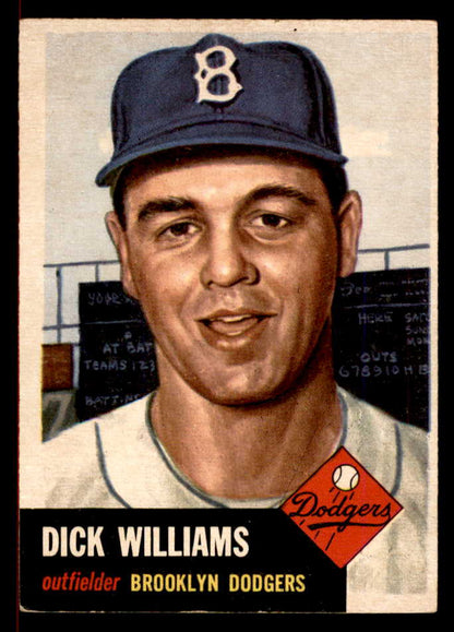 1953 Topps Baseball #125 Dick Williams Dodgers EX+/EX-MT 566355