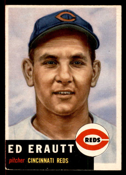 1953 Topps Baseball #226 Ed Erautt Reds EX+ 566357