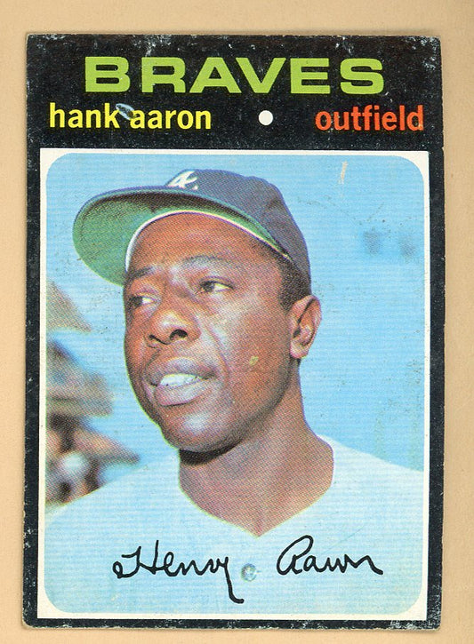 1971 Topps Baseball #400 Hank Aaron Braves VG-EX 566387