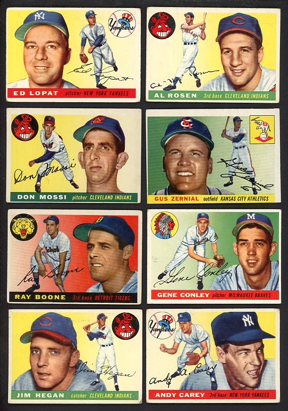 1955 Topps Set Lot 104 Diff VG-EX Lopat Rosen Carey 566429