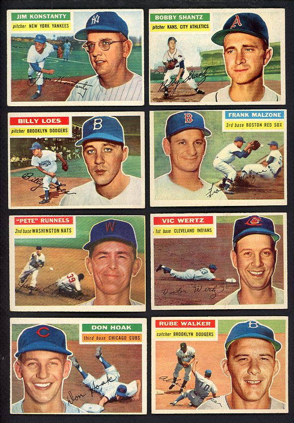 1956 Topps Set Lot 92 Diff VG-EX Shantz Malzone Loes 566432