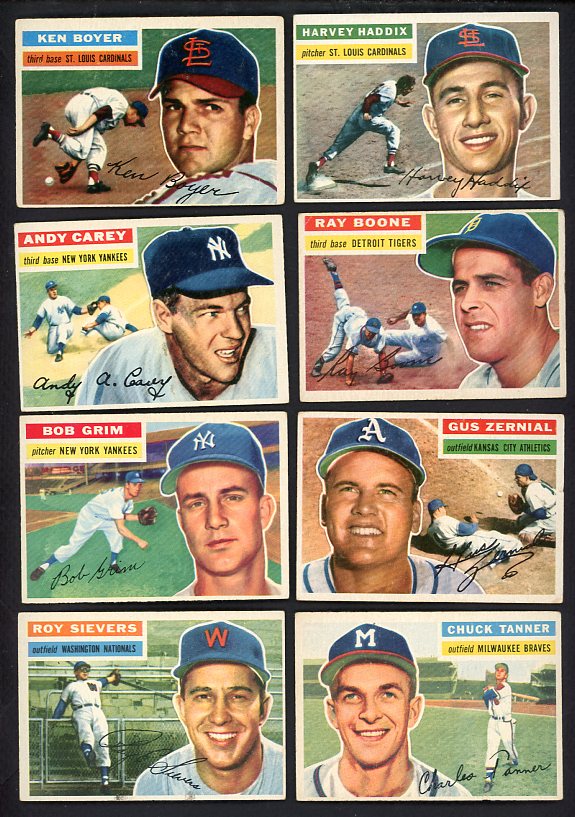 1956 Topps Set Lot 73 Diff VG-EX Giles Boyer Haddix 566435
