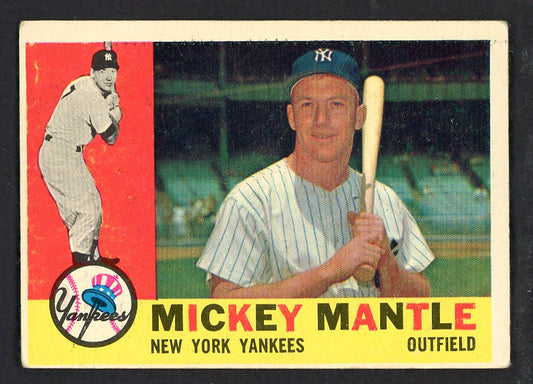 1960 Topps Baseball #350 Mickey Mantle Yankees VG/VG-EX 566451