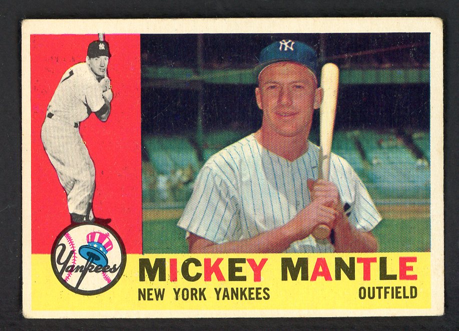 1960 Topps Baseball #350 Mickey Mantle Yankees VG-EX 566464