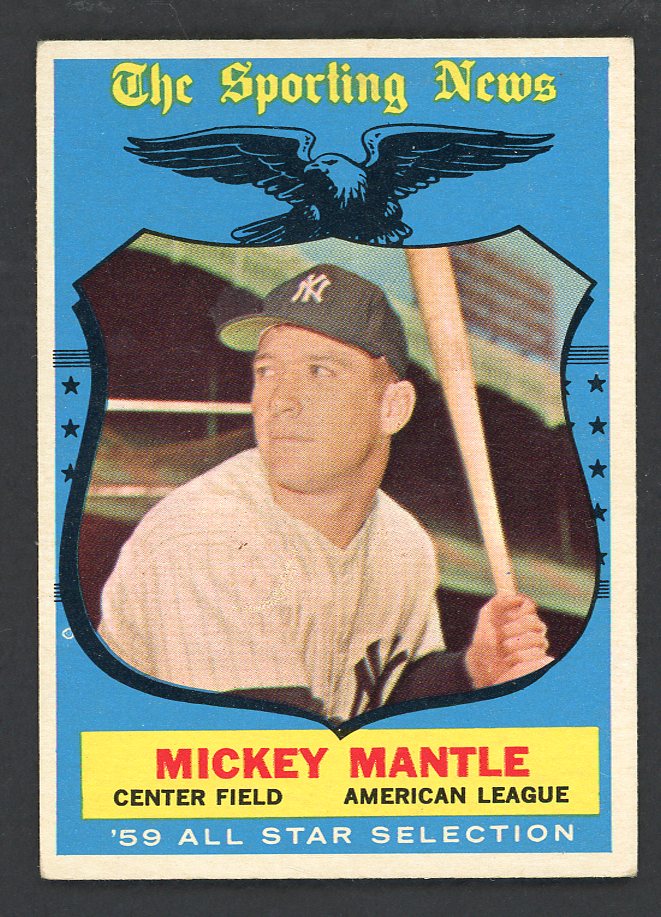 1959 Topps Baseball #564 Mickey Mantle A.S. Yankees EX 566469