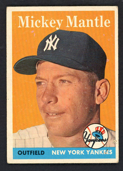 1958 Topps Baseball #150 Mickey Mantle Yankees GD-VG 566487