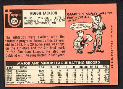 1969 Topps Baseball #260 Reggie Jackson A's NR-MT 566489